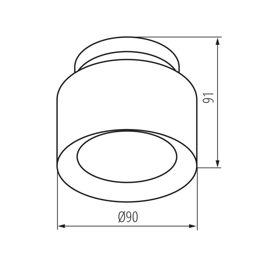 Spot LED SONOR LED/6W/230V 3000/4000/5700K + LED/1,5W 2200K Ø 9 cm negru