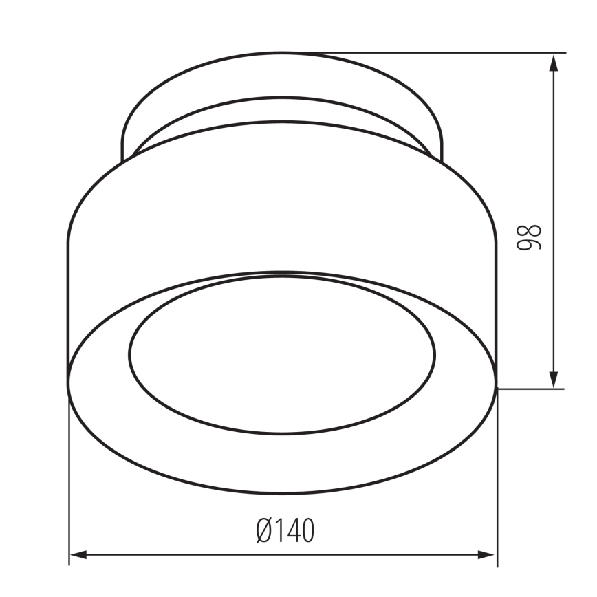 Spot LED SONOR LED/12W/230V 3000/4000/5700K + LED/1,5W 2200K, diam. 14 cm, alb
