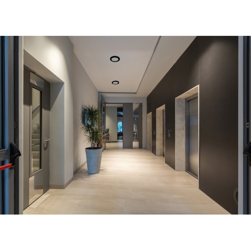 Plafonieră LED tavan/încastrată 2-în-1 ERGA LED/17W/230V 3000/4000/6500K, negru