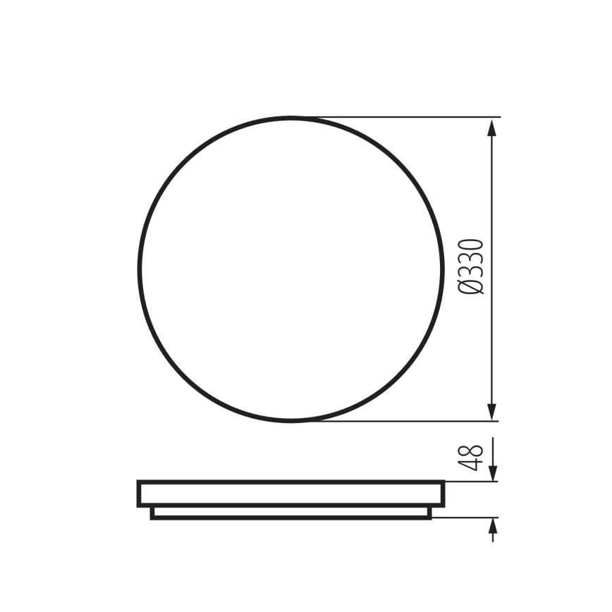 Plafonieră LED VARSO LED/22/30W/230V 3000/4000/6500K Ø 33 cm IP54