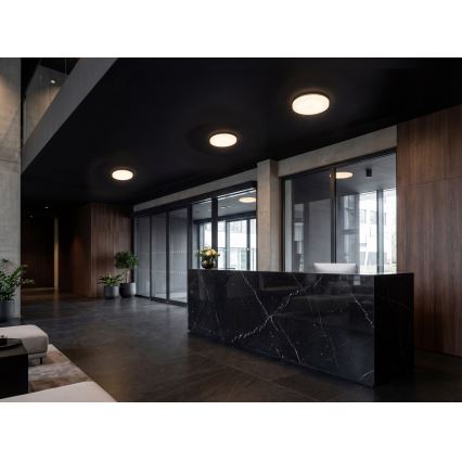 Plafonieră LED VARSO, cu senzor de mișcare și de amurg, LED/22/30W/230V, 3000/4000/6500K, Ø 33 cm, IP54