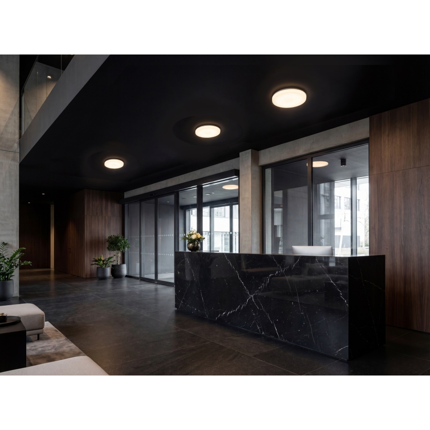Plafonieră LED VARSO, cu senzor de mișcare și de amurg, LED/22/30W/230V, 3000/4000/6500K, Ø 33 cm, IP54