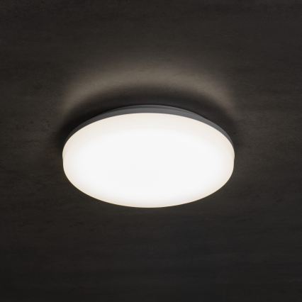 Plafonieră LED VARSO, cu senzor de mișcare și de amurg, LED/22/30W/230V, 3000/4000/6500K, Ø 33 cm, IP54
