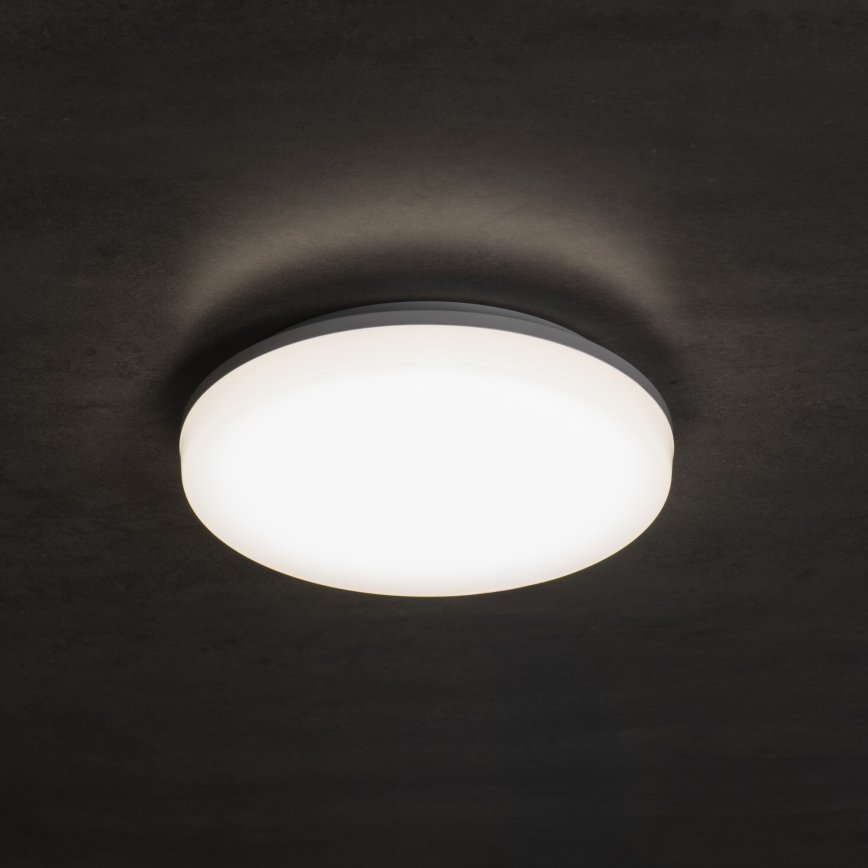 Plafonieră LED VARSO, cu senzor de mișcare și de amurg, LED/22/30W/230V, 3000/4000/6500K, Ø 33 cm, IP54