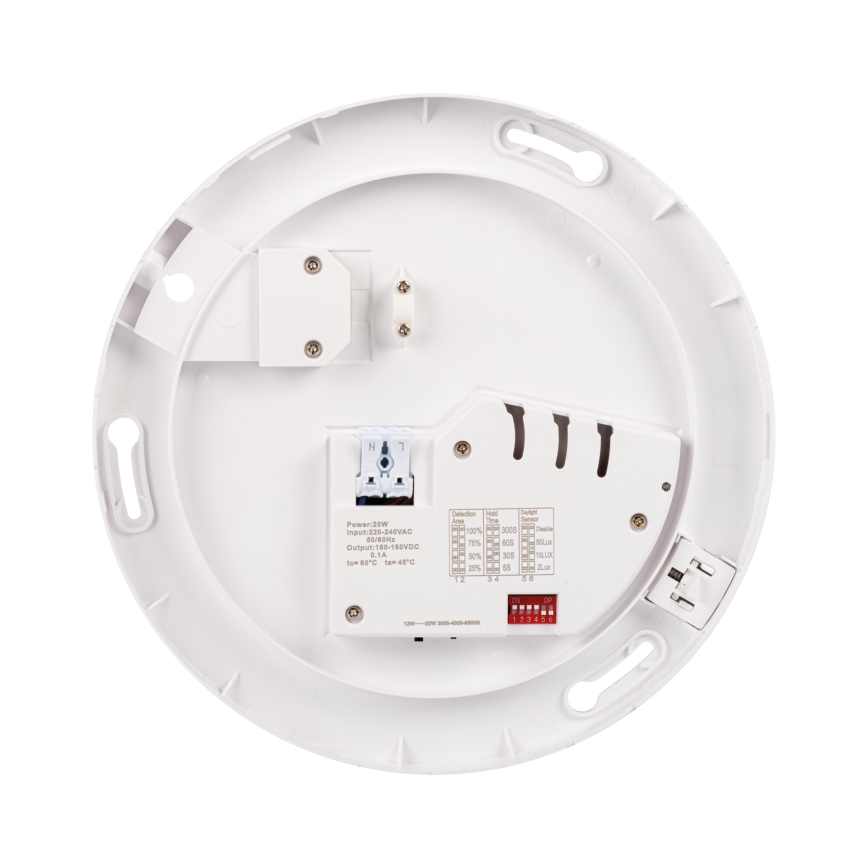 Plafonieră LED VARSO, cu senzor de mișcare și de amurg, LED/22/30W/230V, 3000/4000/6500K, Ø 33 cm, IP54