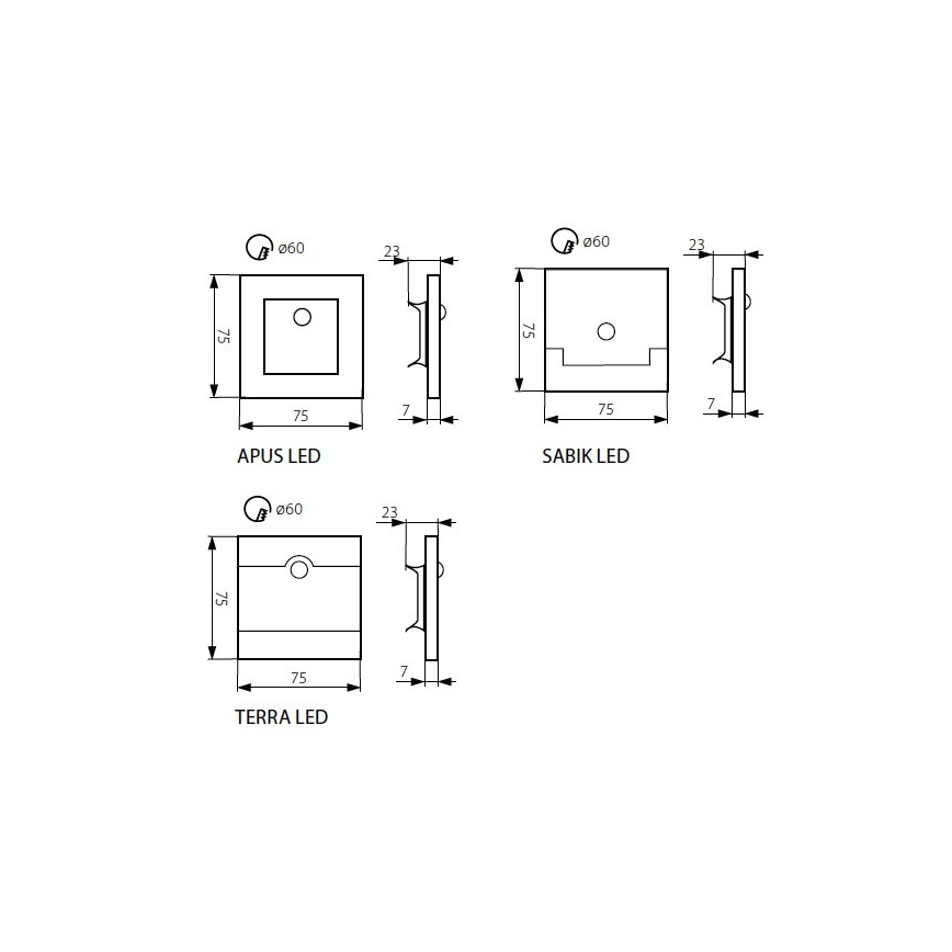 Iluminat scară LED APUS cu senzor LED/0,8W/12V 3000K
