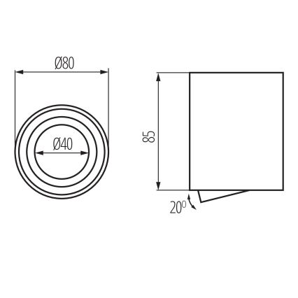 Spot BORD ONE, 1x GU10, 10 W, 230 V, negru