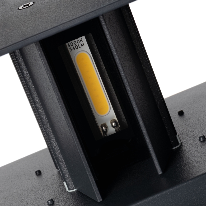 Aplică LED de exterior cu senzor de mișcare și crepuscular REKA, LED/7W/230V IP54, antracit, rotund