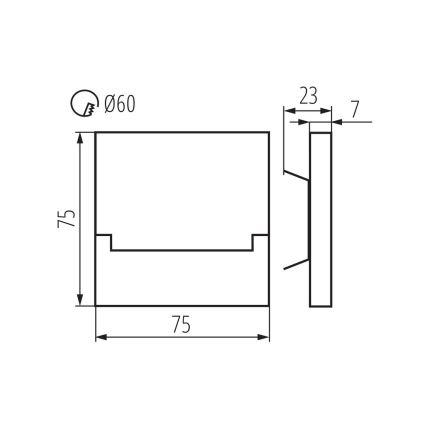 Aplică de perete pentru scări SABIK LED, 0,8 W, 12 V, 3000 K