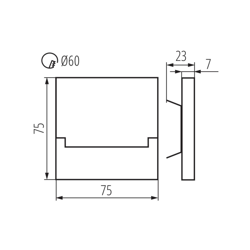 Aplică de perete pentru scări SABIK LED, 0,8 W, 12 V, 3000 K
