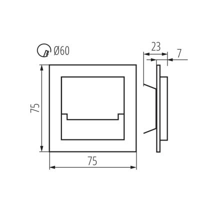 LED Aplica de perete pentru scări SABIK MINI LED/0,8W/12V 3000K