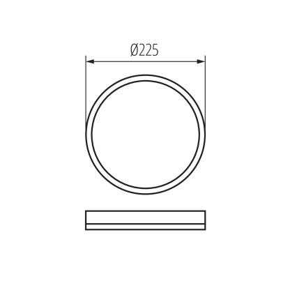 Plafonieră LED AZPO 11,8W/230V, 3000/4000/6000K, Ø 22,5 cm, IP54, albă