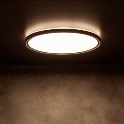 Plafonieră LED AZPO LED/11,8W/230V 3000/4000/6000K Ø 22,5 cm IP54 negru