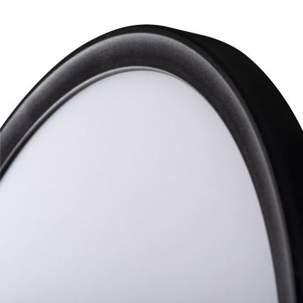 Plafonieră LED AZPO LED/11,8W/230V 3000/4000/6000K Ø 22,5 cm IP54 negru