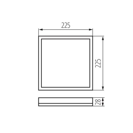 Plafonieră LED AZPO LED/12,3W/230V 3000/4000/6000K 22,5x22,5 cm IP54 neagră