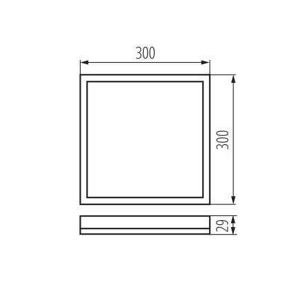 Plafonieră LED AZPO LED/17,5W/230V 3000/4000/6000K 30x30 cm IP54 alb
