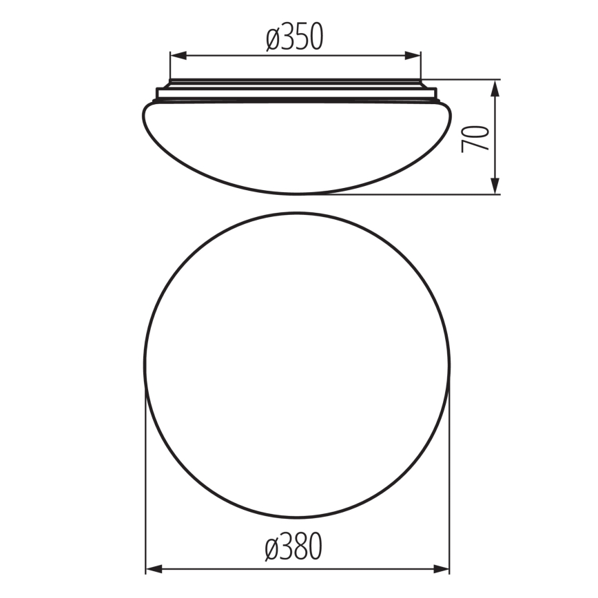 Plafonieră LED pentru baie CORSO LED/24W/230V 3000/4000/6500K Ø 38 cm IP44