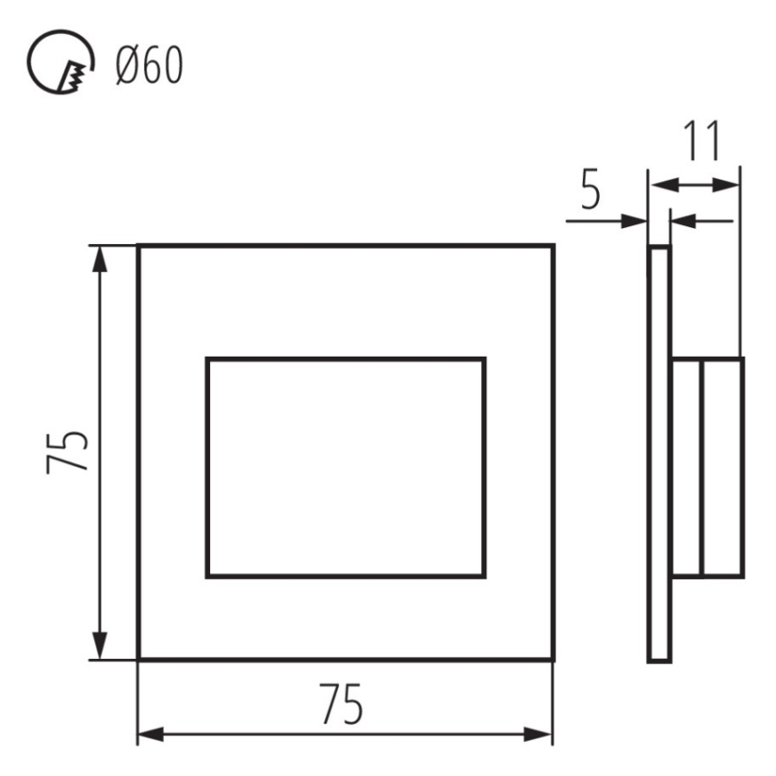 Aplică LED pentru scări ERINUS, 1,5 W, 12 V, 3000 K, albă