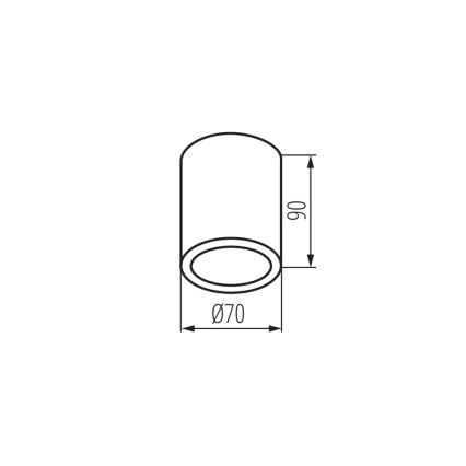 Corp de iluminat tip spot pentru exterior AQILO 1xGU10/7W/230V IP65 negru