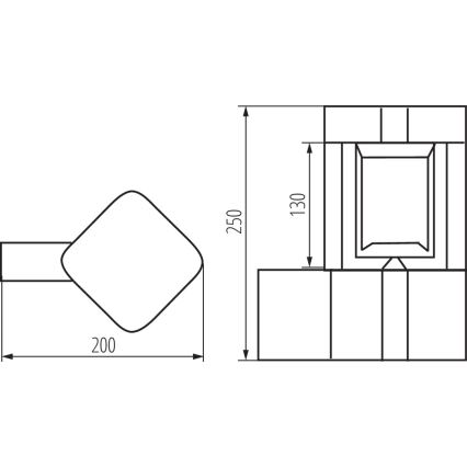 Aplica de perete pentru exterior PEVO, 1xGX53/11W/230V, IP44, antracit