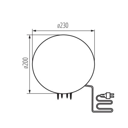 Lampă de exterior STONO 1xE27/15W/230V Ø 23 cm IP65