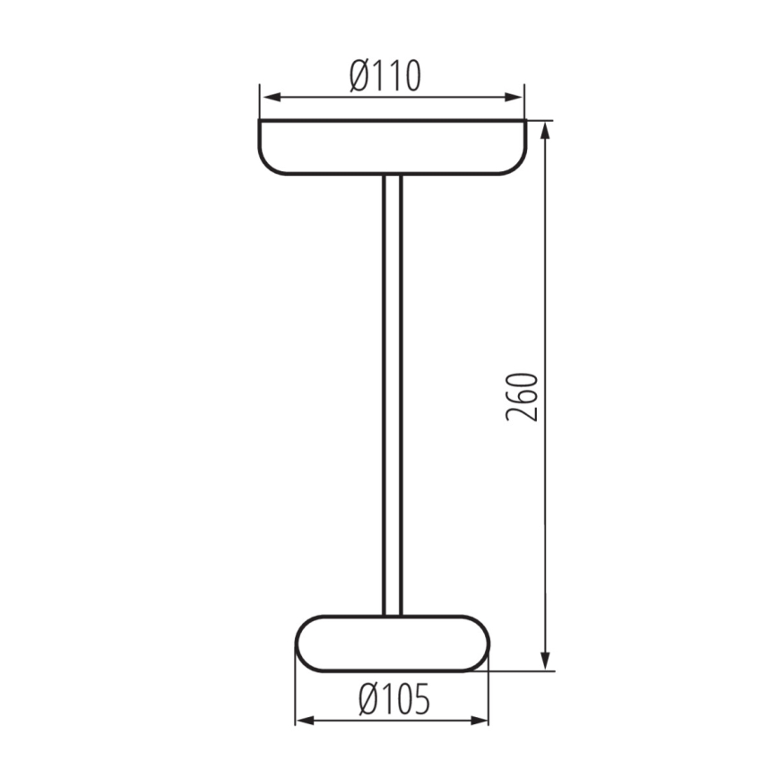 Lampă LED reîncărcabilă reglabilă FLUXY LED/1,7W/1800 mAh IP44 galbenă