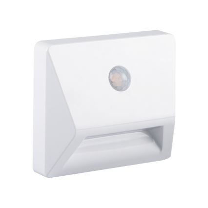Corp de iluminat LED încastrat cu senzor de mișcare și senzor de crepuscul IRS LED/0,3W/3xAAA IP54 alb