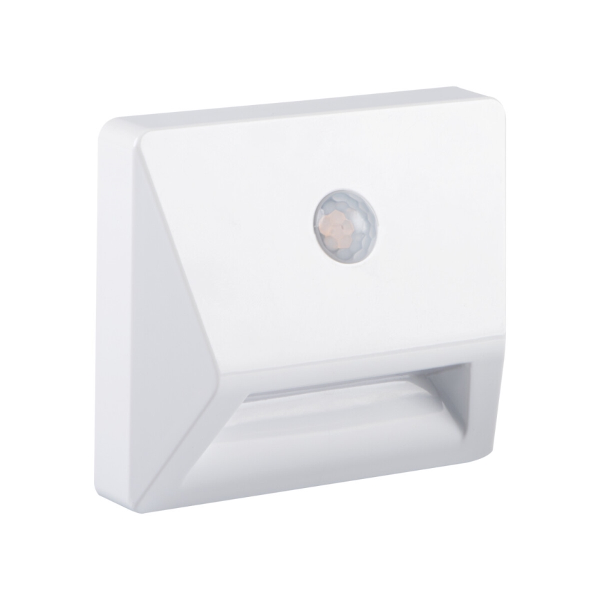 Corp de iluminat LED încastrat cu senzor de mișcare și senzor de crepuscul IRS LED/0,3W/3xAAA IP54 alb