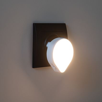 LED Lumină de veghe reglabilă cu senzor de amurg pentru priză ULOV LED/0,5W/230V albă