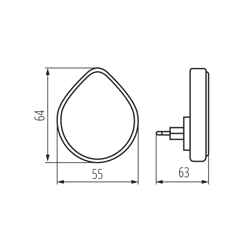 LED Lumină de veghe reglabilă cu senzor de amurg pentru priză ULOV LED/0,5W/230V albă