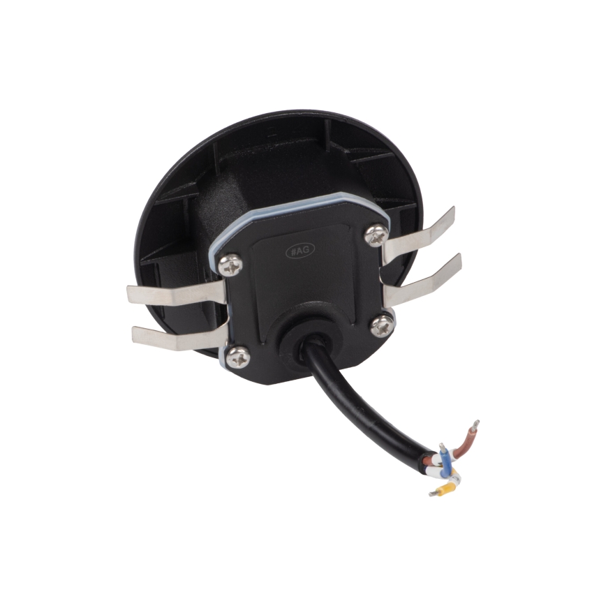 Aplică LED pentru scări EXIN, 2,5 W, 230 V, 3000 K, IP65, neagră, rotundă