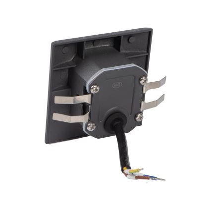 Aplică LED pentru scări EXIN, 2,5W, 230V, 3000K, IP65, antracit, pătrată