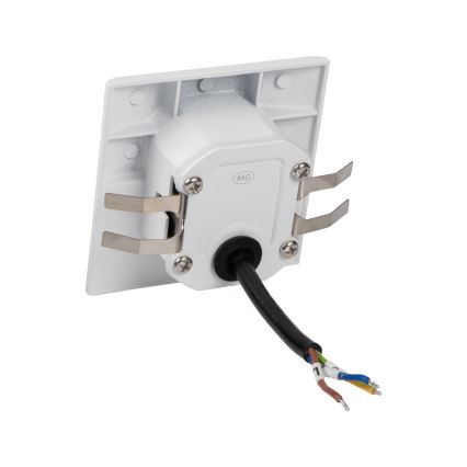 Aplică LED EXIN pentru scară, pătrată, cu senzor de mișcare și senzor crepuscular, LED/2,5W/230V 3000K IP65, albă