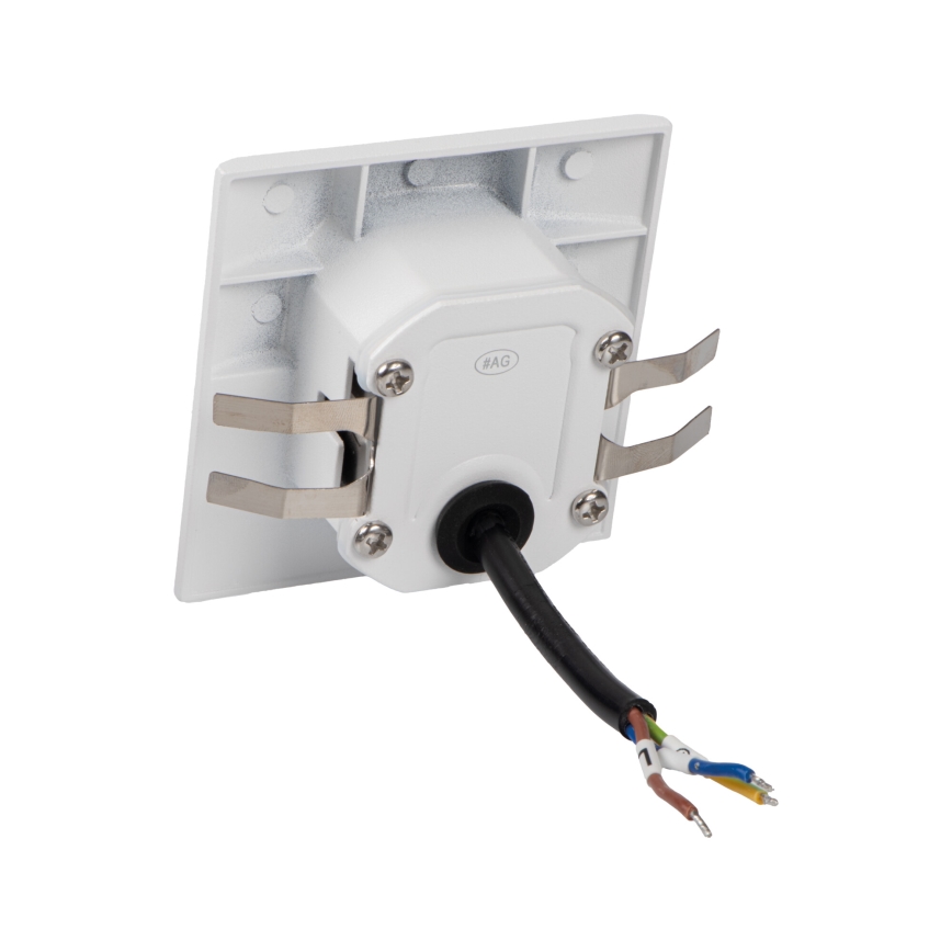 Aplica LED pentru scări EXIN LED/2,5W/230V 3000K IP65, albă, pătrată, cu senzor de mișcare și de amurg