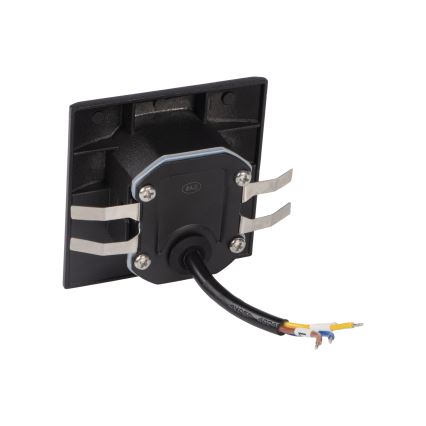 Aplica LED pentru scări EXIN, 2,5 W, 230 V, 4000 K, IP65, neagră, dreptunghiulară