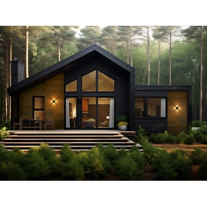 Aplica LED de exterior REFAZI 6W 230V IP54, negru