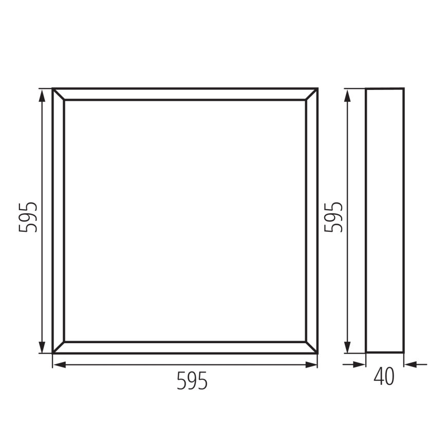 Panou LED aplicat BLINGO AIO, 40W, 230V, 3000/4000/6500K, 60x60 cm, CRI 90