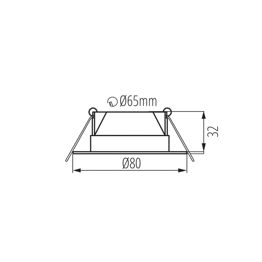 Corp de iluminat încastrat LED FIZU 4W 230V 3000/4000/6500K, negru