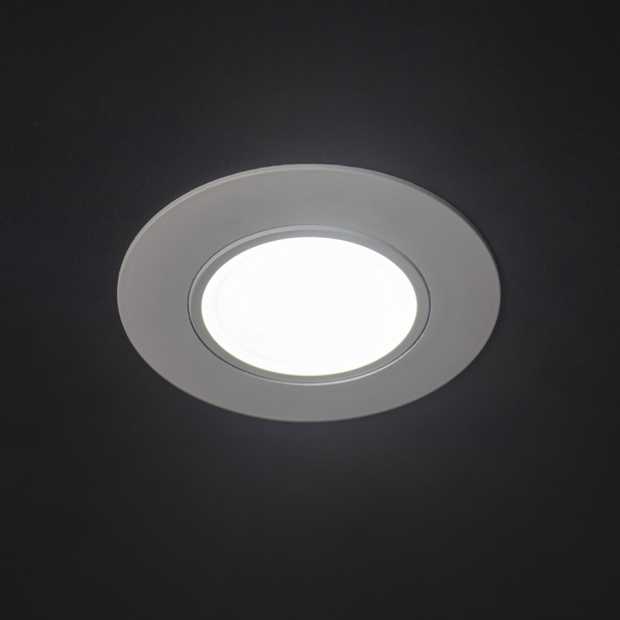 Plafonieră LED încastrată FIZU, 4W, 230V, 3000/4000/6500K, alb