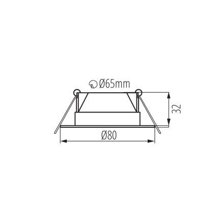 Plafonieră LED încastrată FIZU, 4W, 230V, 3000/4000/6500K, alb