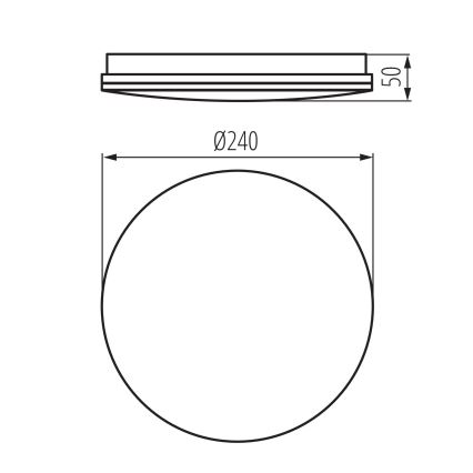 Plafonieră LED pentru baie ENELO, 10 W, 230 V, Ø 24 cm, IP44