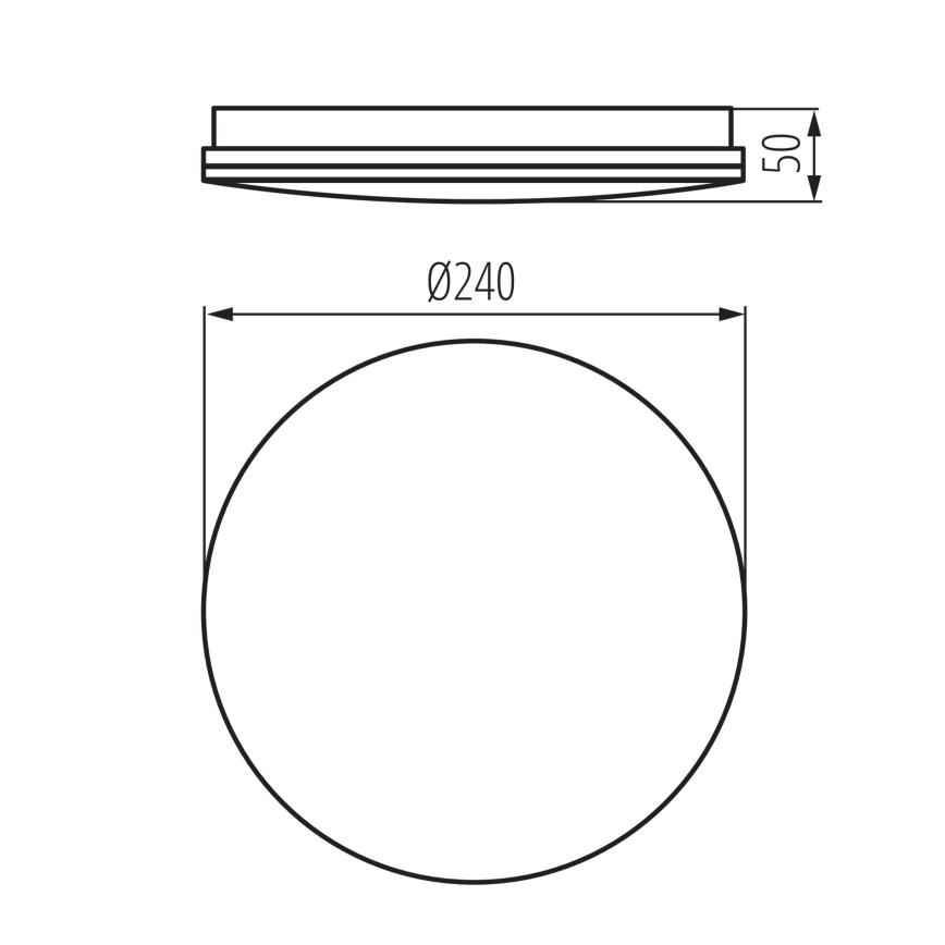 Plafonieră LED pentru baie ENELO, 10 W, 230 V, Ø 24 cm, IP44
