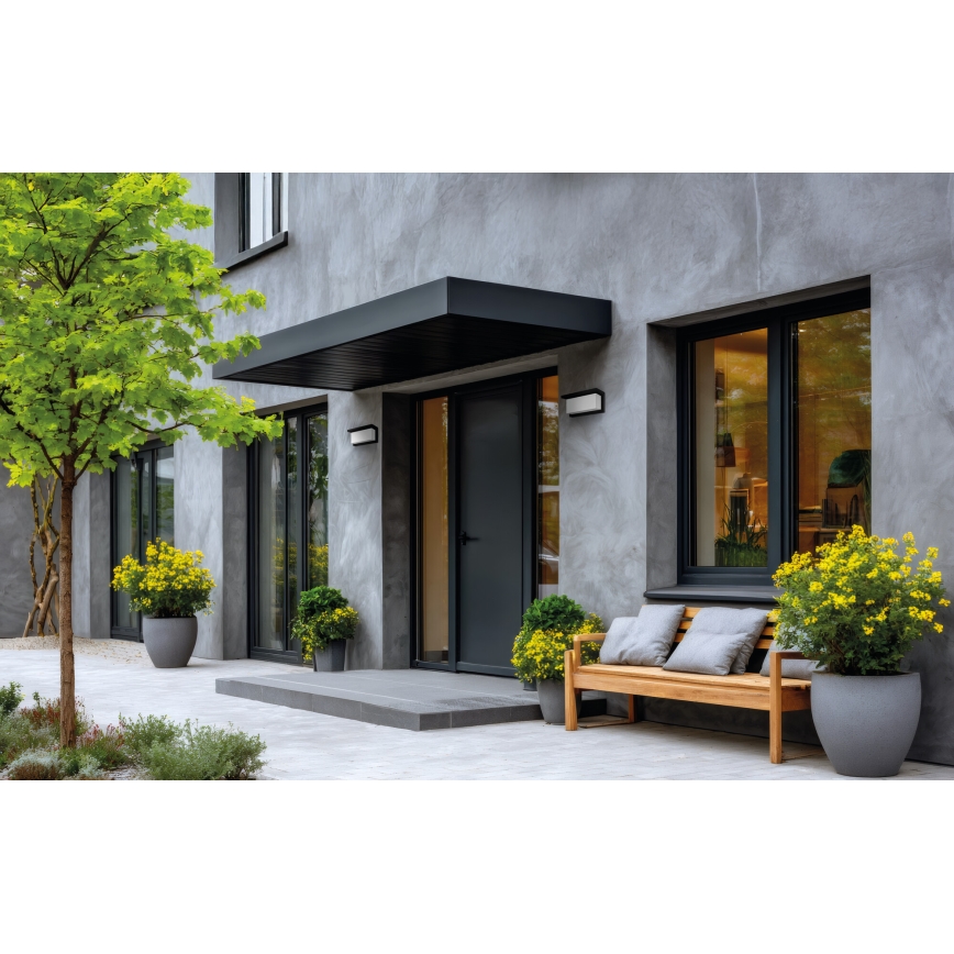 Aplica de perete pentru exterior LERTO, 1xE27/15W/230V, IP54, negru