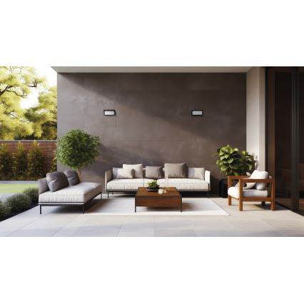 Aplica de perete pentru exterior LERTO, 1xE27/15W/230V, IP54, negru