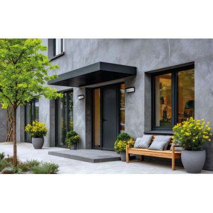 Aplica de perete LED pentru exterior LERTO LED/12W/230V IP54 neagră