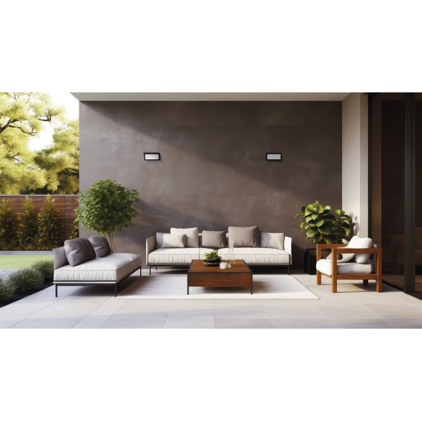 Aplica de perete LED pentru exterior LERTO LED/12W/230V IP54 neagră