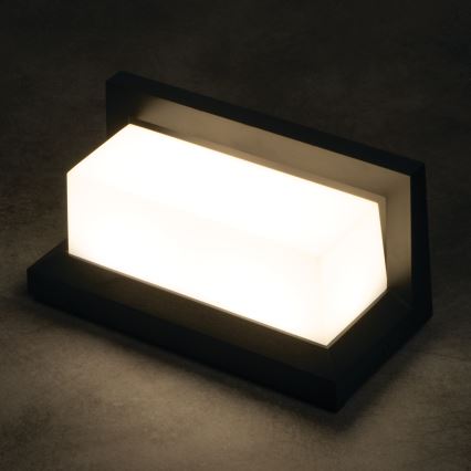 Aplica de perete LED pentru exterior LERTO LED/12W/230V IP54 neagră