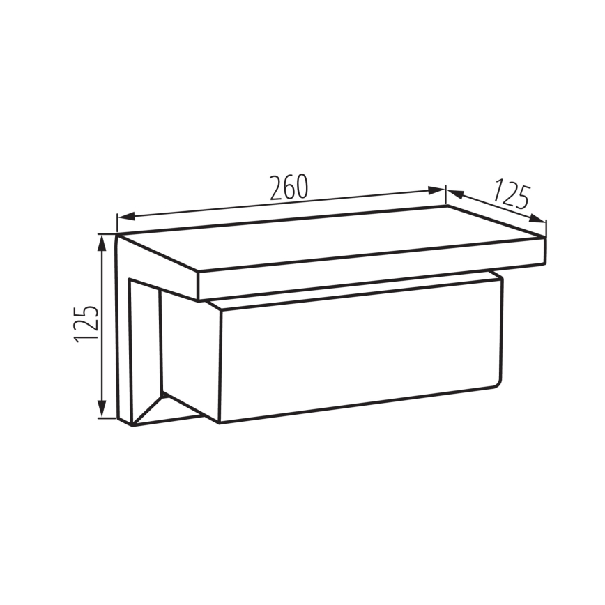 Aplica de perete LED pentru exterior LERTO LED/12W/230V IP54 neagră