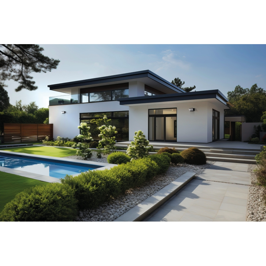 Aplică de perete LED XERTO pentru exterior, cu senzor de mișcare și senzor crepuscular, LED/20W/230V 3000/4000/6500K IP44, negru