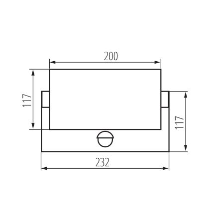 Aplică de perete LED XERTO pentru exterior, cu senzor de mișcare și senzor crepuscular, LED/20W/230V 3000/4000/6500K IP44, negru